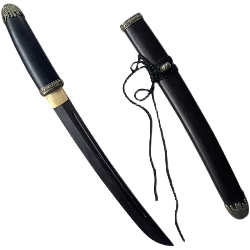 Rib difference short knife wooden knife with sheath iaido wooden knife Japanese sword practice props children's toy