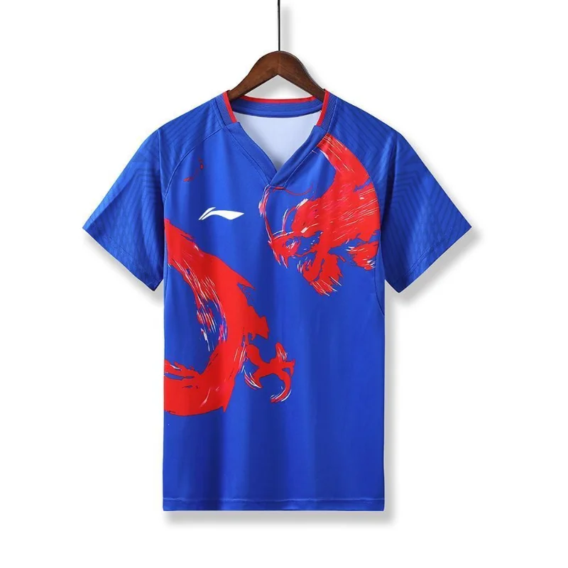 2026 New Badminton Sportswear Table Tennis Short-sleeved Limited Edition Competition Suit Breathable Sweat-absorbent Top T-shirt - view 2