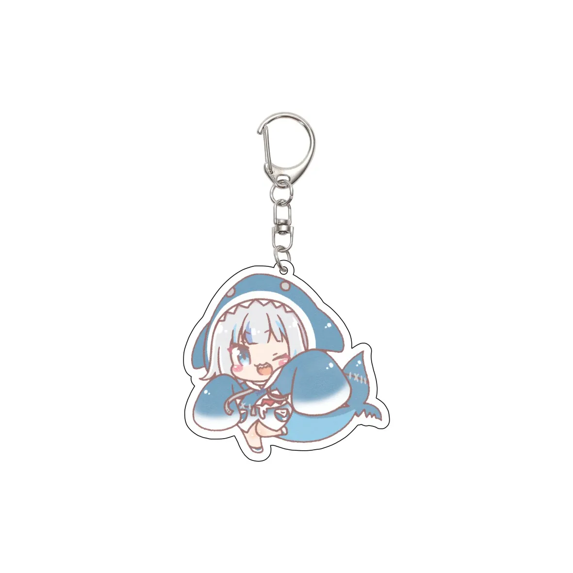 55MM hololive English Keychain Gawr Gura Key Chain Acrylic Model Plate Christmas Gifts