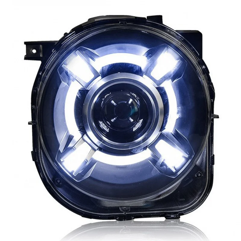 Suitable For 16-21 Jeep Renegade Headlight Assembly Modified High-End HID Bi-Beam Lens Daytime Running Lights