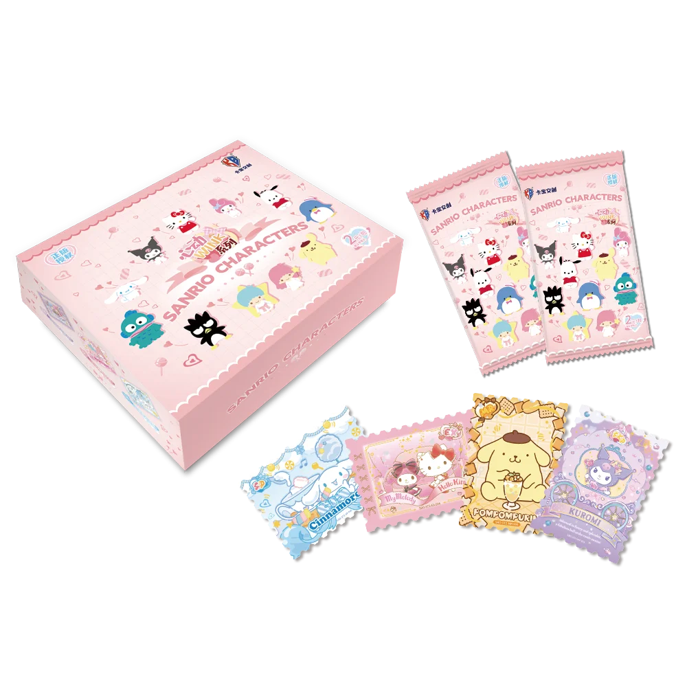 Original Sanrio Kuromi Hello Kitty Shining Card Cartoon My Melody Collectible Game Cards Toy For Holiday Birthday Gift