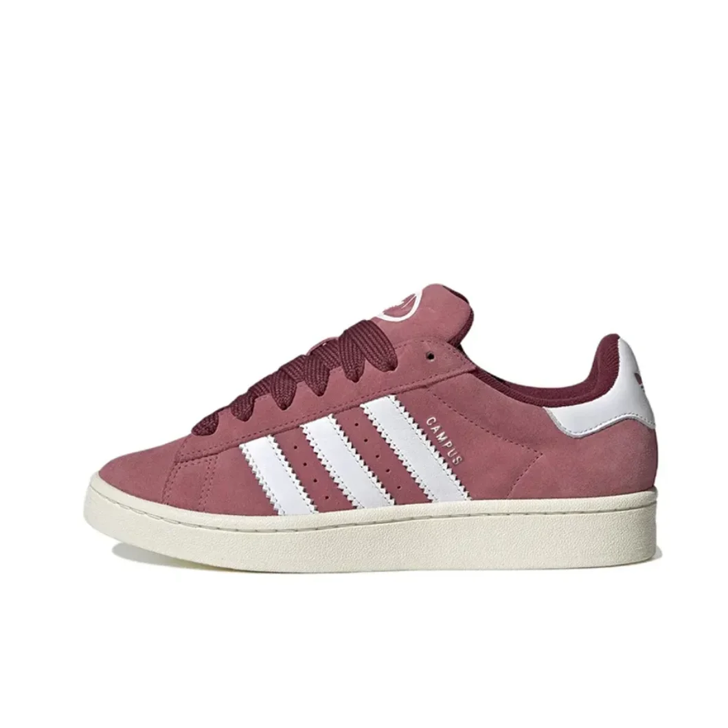 Adidas Campus 00s Trendy Casual Low-top Board Shoes Anti-slip and wear-resistant Men and Women's models Pink and white colorway