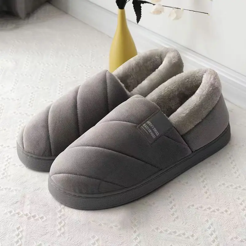 

Big Size 48 49 Women Men Warm Home Slippers Couples Winter Plush Slides Comfort Home Floor Flats Indoor Bedroom Non Slip Shoes