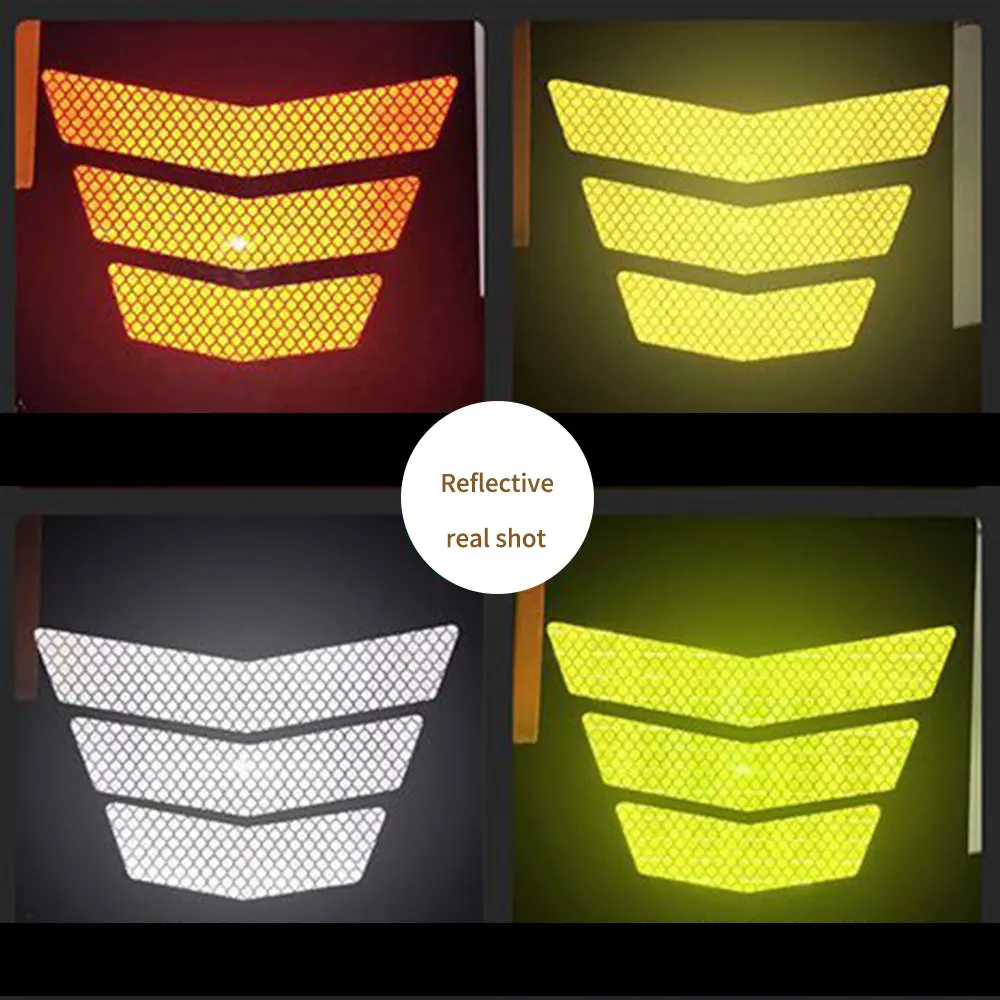 

Наклейки на мотоцикл, светоотражающая предупреждающая трапециевидная стрелка, задний хвост, крыло, гоночный бампер, наклейка, клейкая лента для автомобиля, грузовика, велосипеда