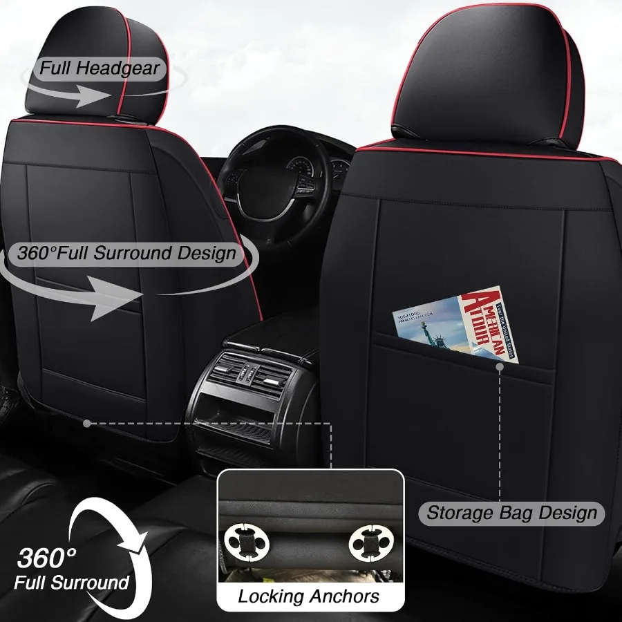 Capas de assento de carro para subaru crosstrek 20162026 premium nappa couro impermeável antiderrapante cobertura completa personalizado ajuste frontal conjunto