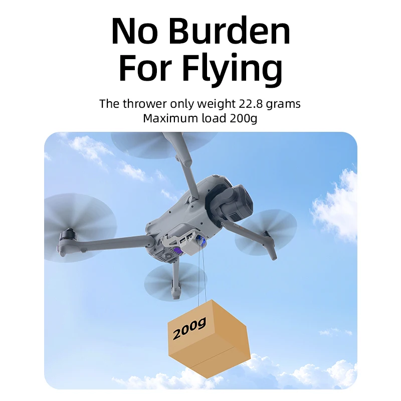 RCSTQ Airdrops Transport System For DJI Air 3s Drone Accessories Thrower Payload Dropper Transport Device for Fishing Wedding