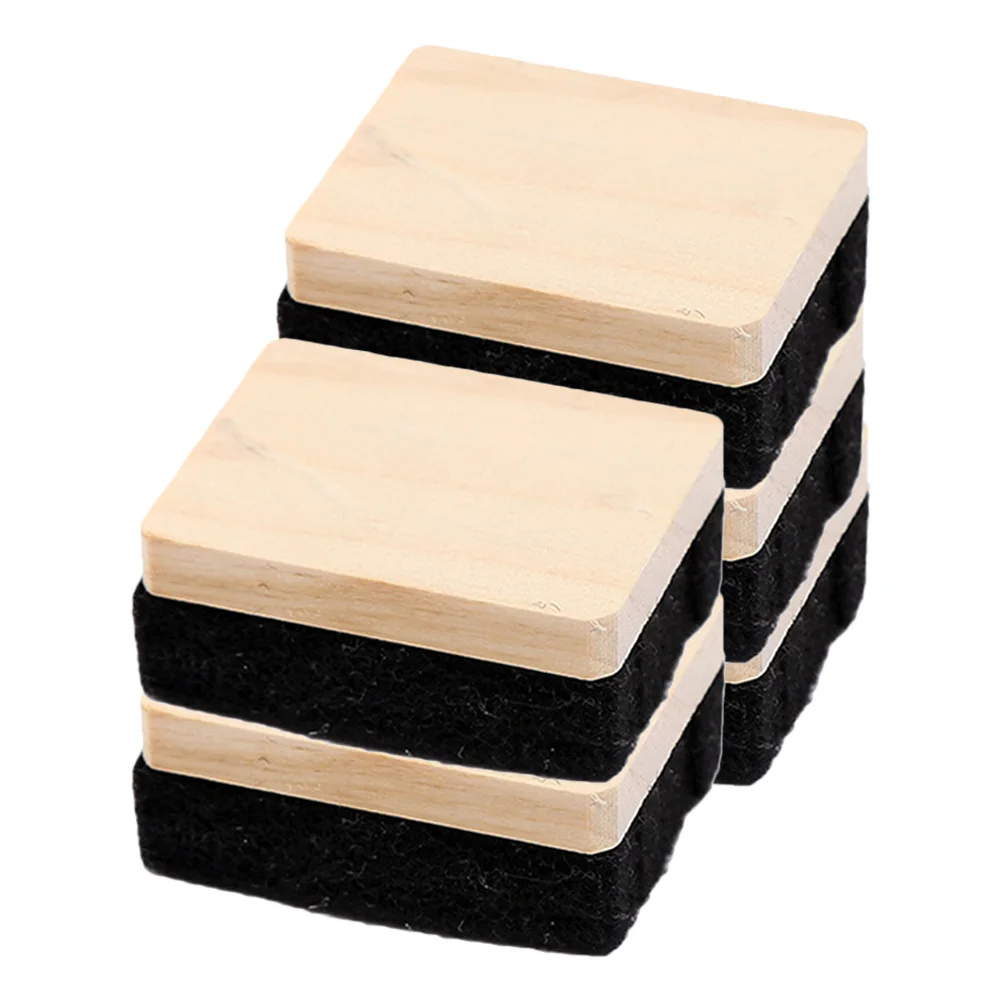 5Pcs Blackboard Chalk Erasers Wooden Felt Cleaner for Classroom Home Office Reusable Smooth Writing Surface Protector