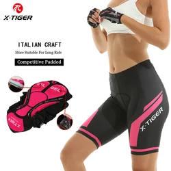 X-TIGER Women Cycling Shorts 3D Gel Pad Bicycle Shorts Mountain Shockproof Bike Shorts Breathable Road Racing Riding Shorts 2024