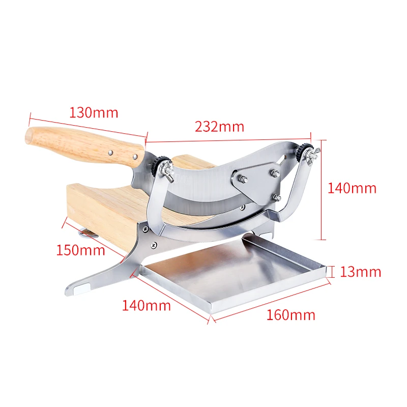 Wooden Multifunction Stainless Steel Blade for Kitchen with Tray Chinese Medicine Hard Cheese Herb Biltong Cutter Slicer view 6