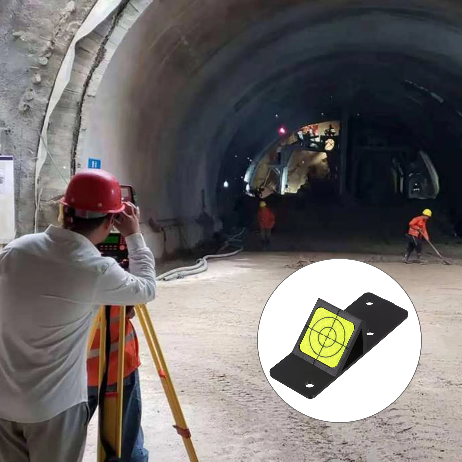 Mini Reflective Prism 45 Degree for Total Stations Topographic Survey Mark Target Plastic Safety Design Durable Performance