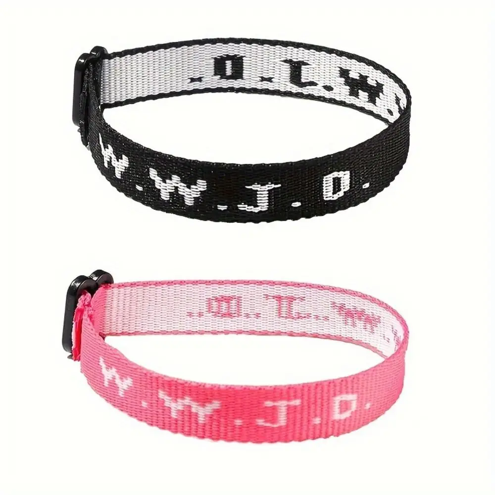 ¿Qué haría Jesús? W.W.J.D. Pulseras de correas Pulsera de cuerda trenzada elástica para fitness Pulsera de goma motivacional