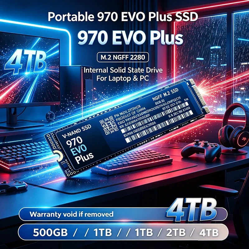2026 New 970 EVO Plus NGFF M.2 SSD 500GB Hard Disk M2 2280 1TB 2TB 4TB PCie Gen3 Internal Solid State Drive for Laptop Desktop