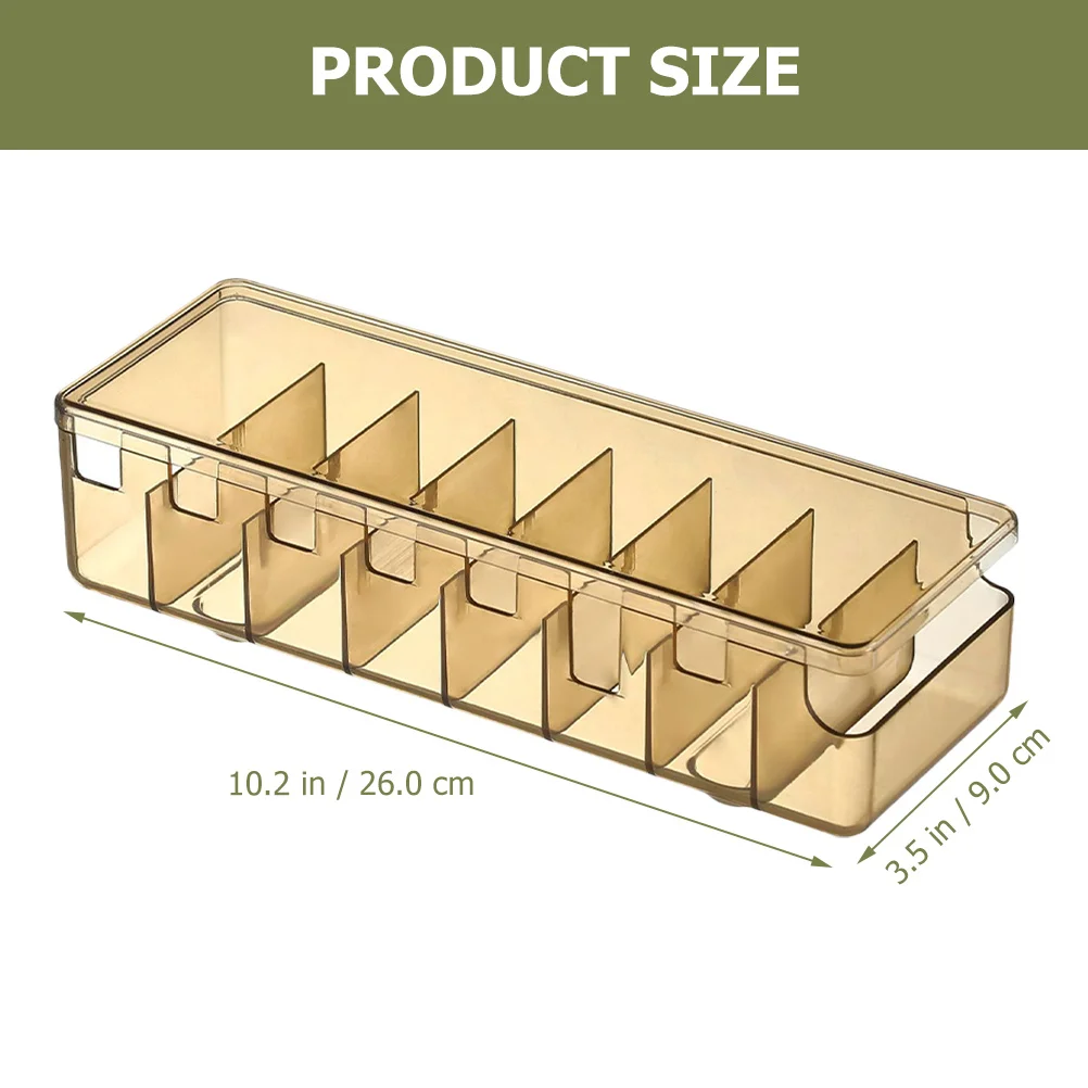 Caja de almacenamiento de cables de datos, organizador translúcido de 8 ranuras para cables Usb, auriculares, accesorios electrónicos