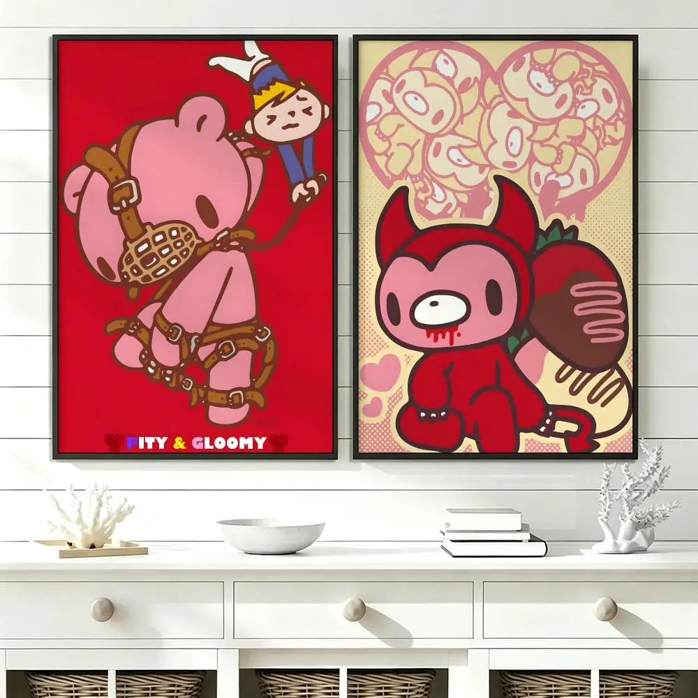 classic Gloomy Bear Poster Poster HD Trendy SelfAdhesive Wall Art Print For Living Room Bedroom Dorm Office Home Gift