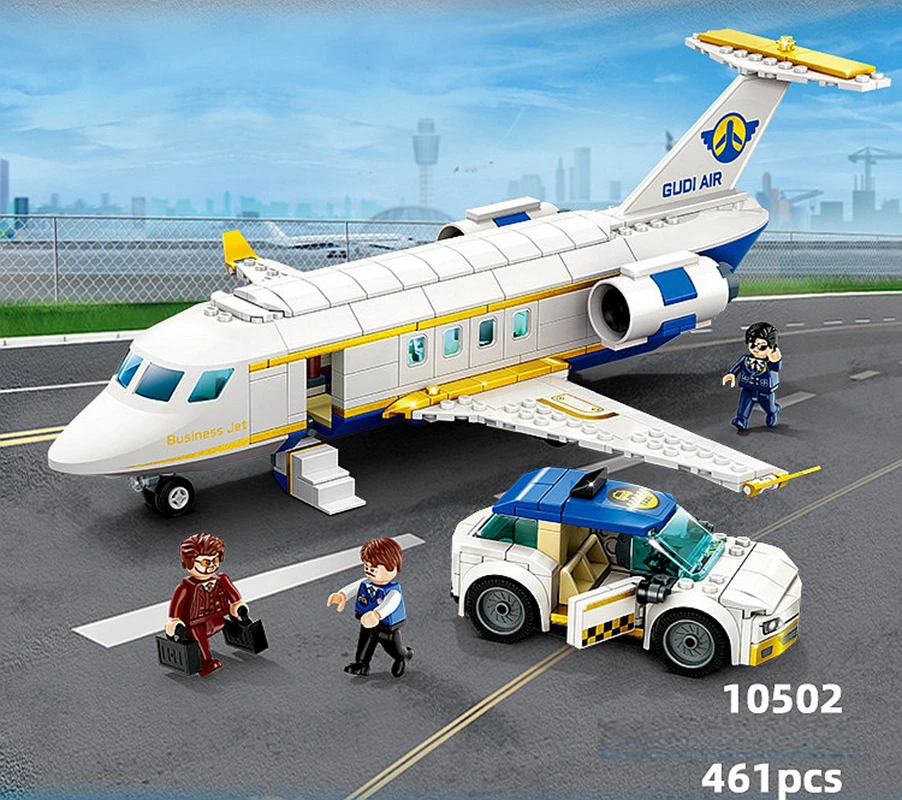 City Series Modern Aviation Airport Civil Passengers Plane Aircraft Cargo Airplane Sets Building Blocks Toys for Kids Gift Boys