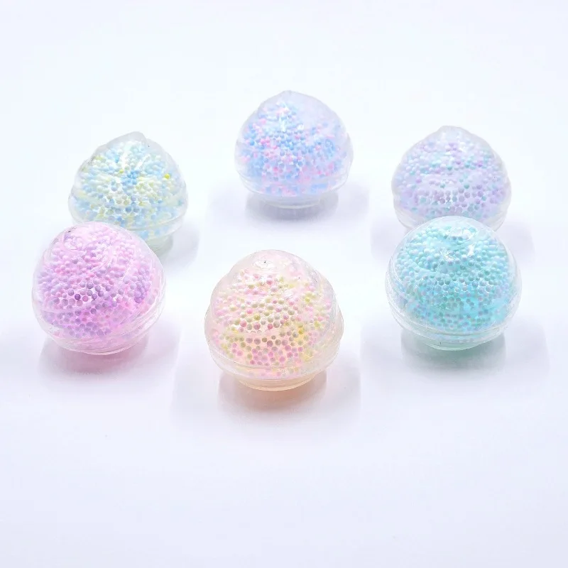 Ins New Simulation Colorful Poo Poo Foam Particle Sequins Soft Elastic Ball Toys Pinch Music Fidget Toy Kids Stress Relief Toys