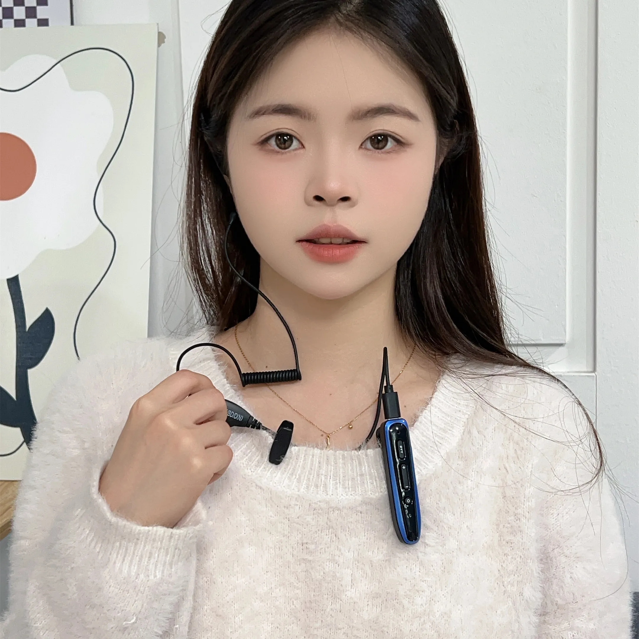 Mini walkietalkie voor restaurants, hotels, kapsalons, schoonheidssalons, obers met hoofdtelefoon walkietalkie 16 kanalen