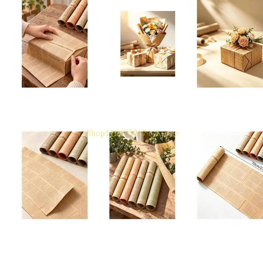Christmas Gift Wrapping Paper Set 60-Sheet 50x70CM Wrapping Paper for Packages Top Sale
