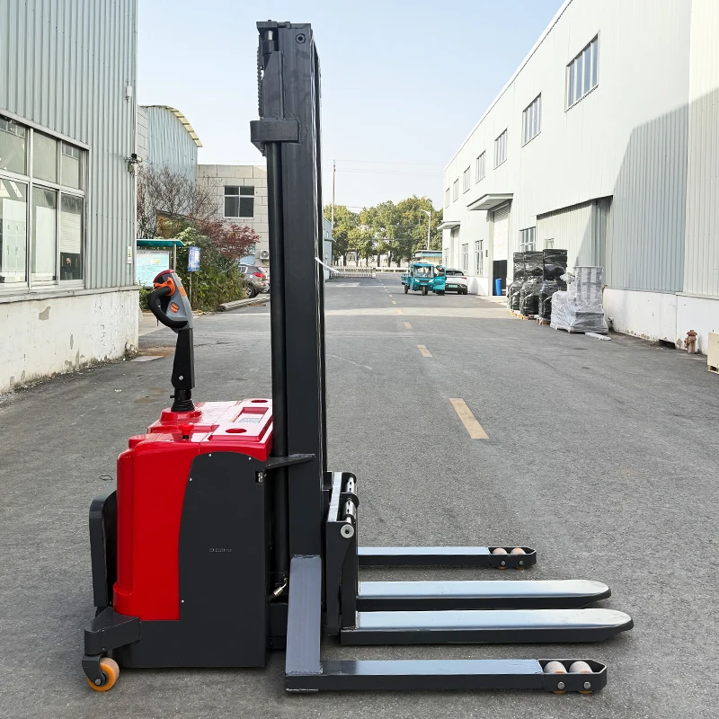 Ride-on Electric Stacker 2 Ton 4m Lift Battery Powered Warehouse Storage Equipment Long Working Time Energy Saving Low Noise