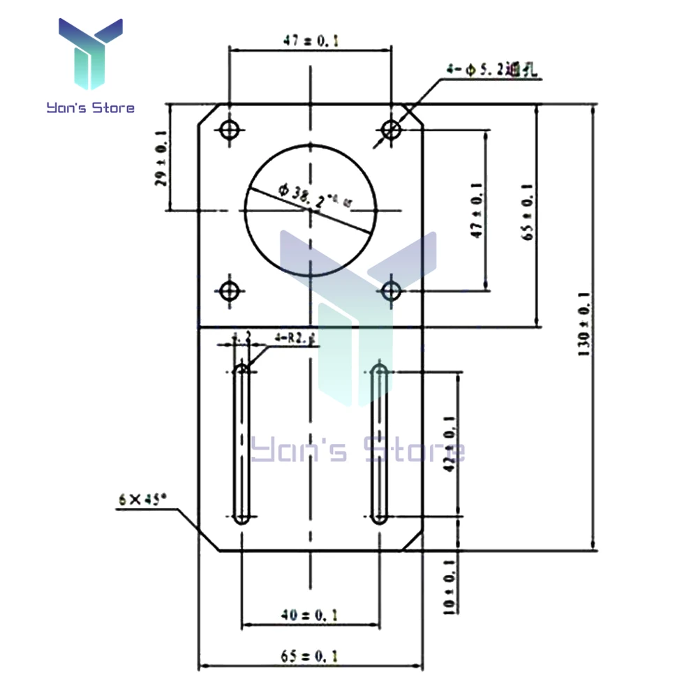 NEMA 17 23 Stepper มอเตอร์อุปกรณ์เสริมรองรับ Bracket ยึด L Type Bracket Mount 42 Stepper มอเตอร์ Nema17มอเตอร์ผู้ถือ
