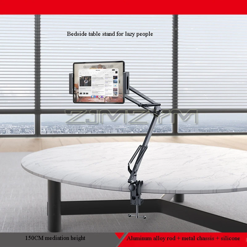 360 ° Rotating Phone Tablet Stand Lazy Desktop Tablet Holder Long Arm Tablet Stand Clips Bed For 4-12 Inch Phone iPad Bracket