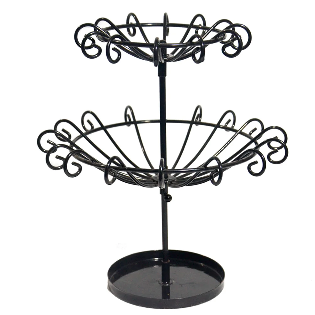 2-Tier Jewelry Tree Display Stand Organizer Durable Iron Holder for Necklace Earrings Bracelet Rack Jewelry Display