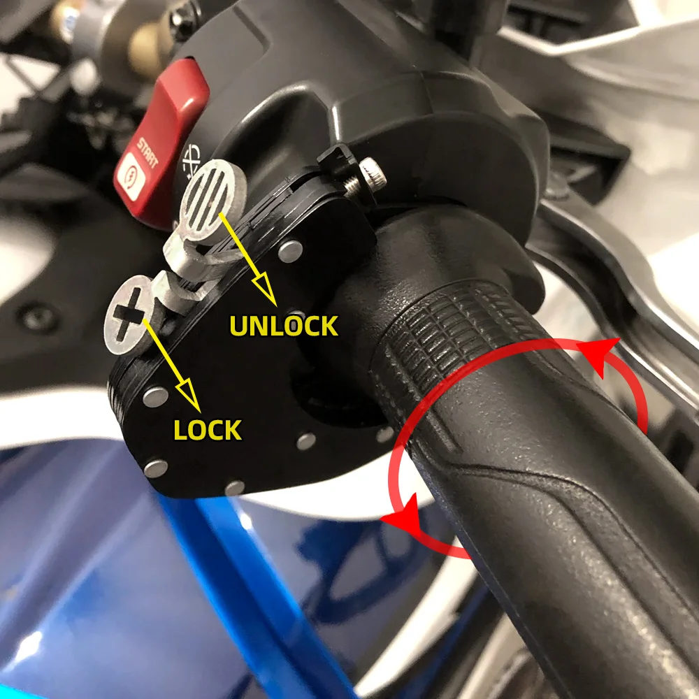 2025 Universal Motorcycle Throttle Lock Assist Throttle Speed Control Hand Grip Cramp Handlebar Mount Thumb Cruise Control Locks