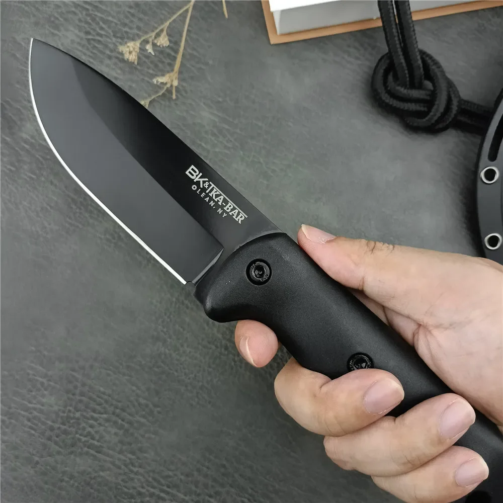 BK2 High hardness Wilderness Survival Multi functional Tactical Knife Camping Self Defense Portable Outdoor Hunting Knife