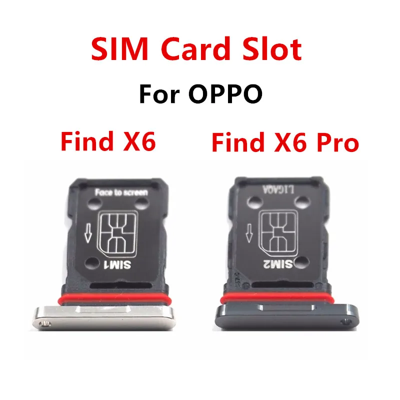 10 Buah X6 Adaptor Kartu Sim untuk OPPO Find X6 Pro Tray Socket Slot Holder Chip Drawer Replace Suku Cadang Housing Perbaikan