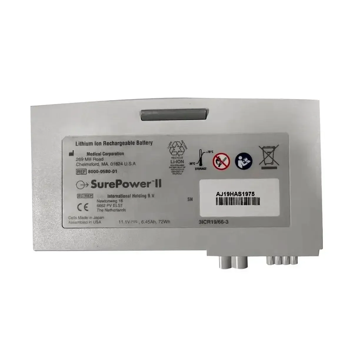 Hot selling Propaq MD/X Series defibrillation Li-lon battery SurePower II REF 11.1V 72Wh 8000-0580- 01