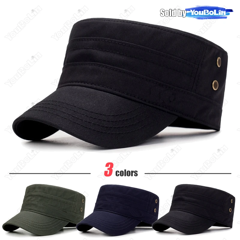 Neue Mode Unisex Metall Logo Baumwolle Einstellbare Flache Kappe Klassische Männer Frauen Outdoor Casual Sport Hut Trucker Caps Papa Hüte