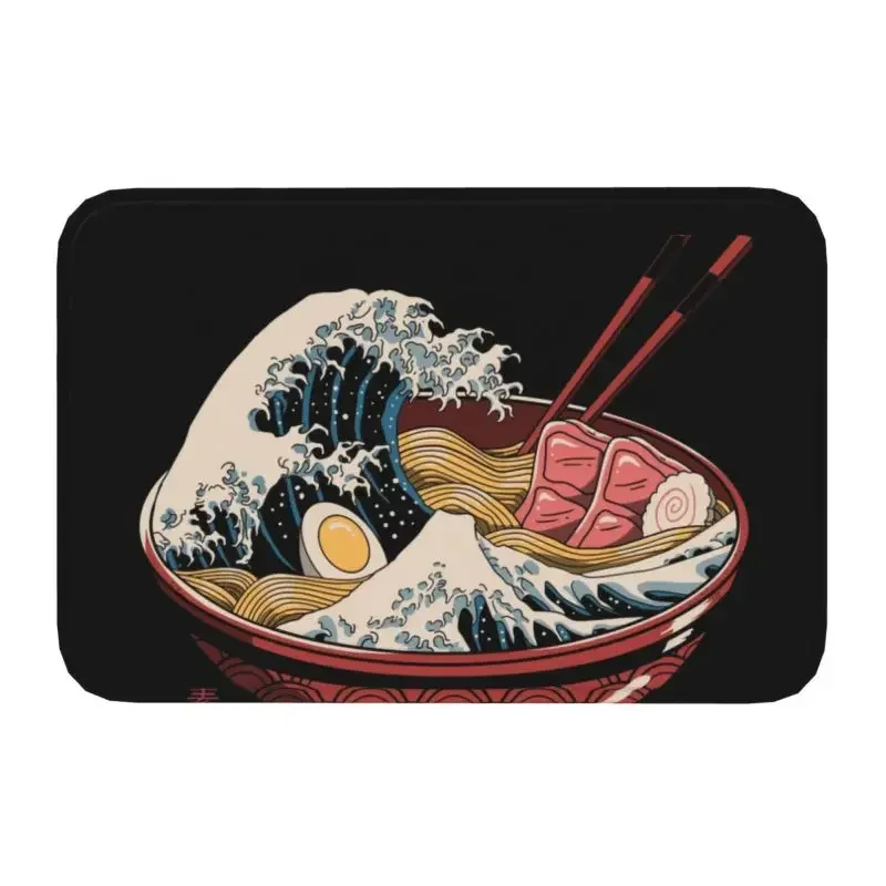 Great Ramen Wave Doormat Entrance Bath Kitchen Floor Door Mat Japanese ukiyo-e The Great Wave off Kanagawa Toilet Rug Carpet