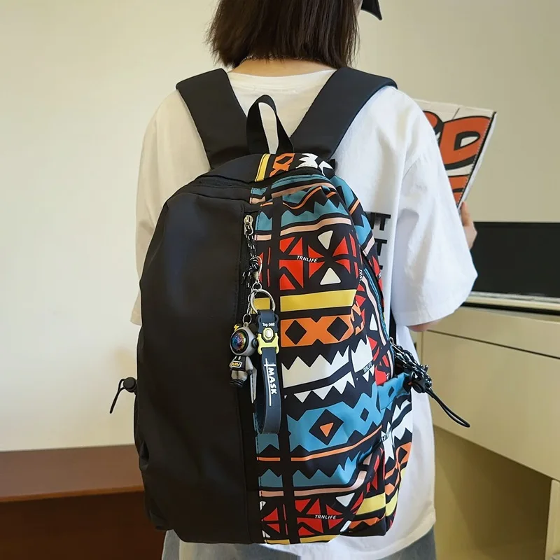 

Trendy Cool Print Backpack Boy&Girls School BookBag Large Capacity Laptop Student Backpacks Teenager Casual Travel Shoulder Bag