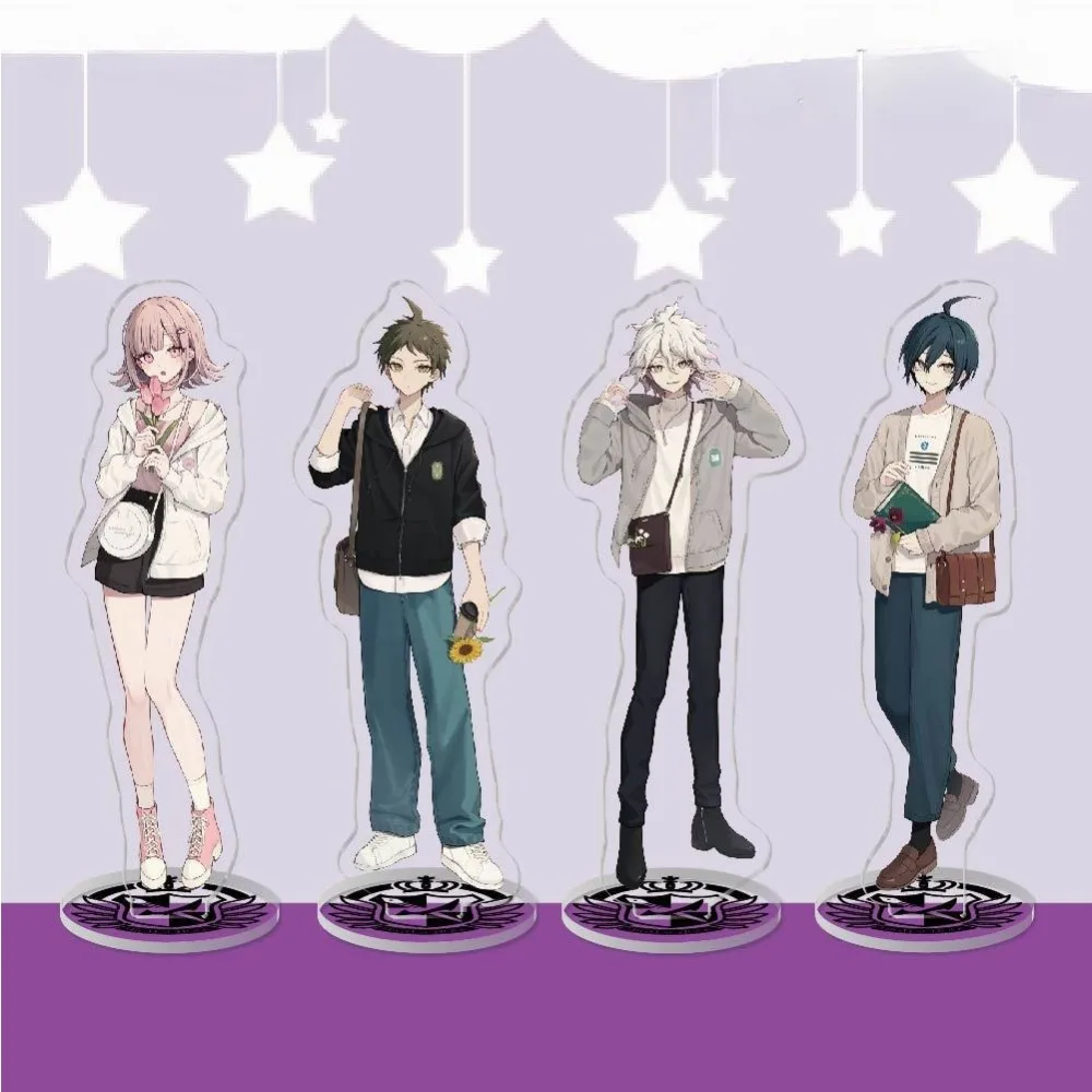 Anime Peripheral Cartoon Character Nagito Komaeda Acrylic Stand Model Plate Decoration Desktop Display for Fans Collection Gift