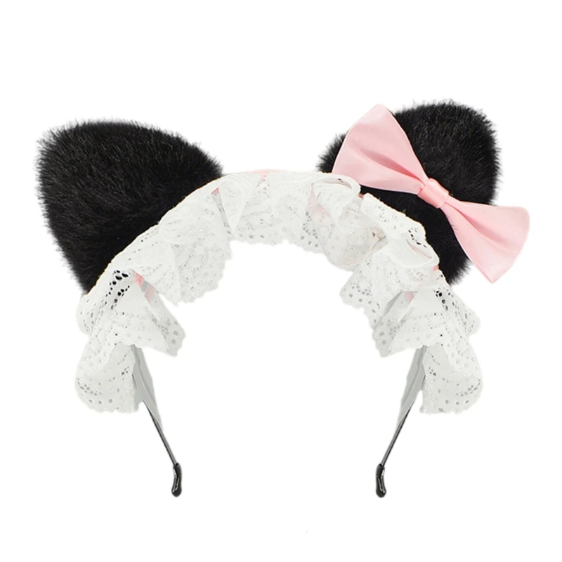 Fasce elastiche per orecchie animali con fiocchi adorabili densità per bambini Halloween e servizi fotografici Y166