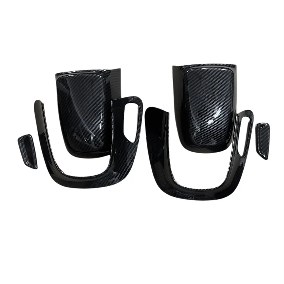 #32D (Carbon Fiber)6pcs/Set Car Interior Front Seat Headrest Panel Trim Cover Protector,Automotive Parts & Accessories