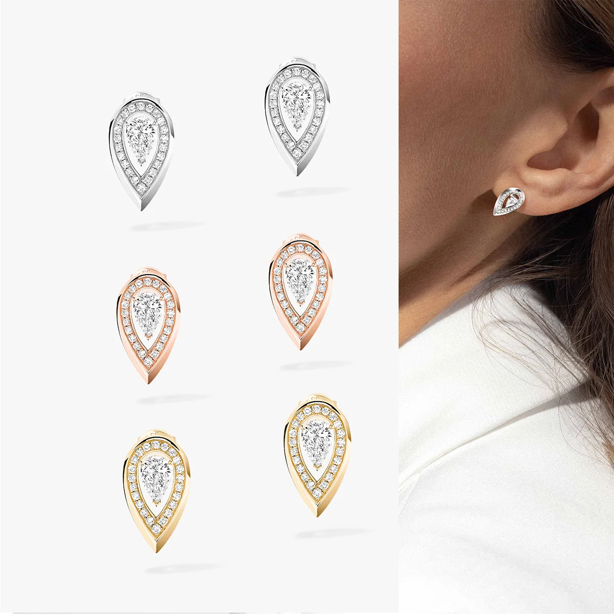 

2025 Choices Real 925 Sterling Silver Heart Hoop Earrings Infinity Love Golden Earrings for Wedding Gift Luxury Jewelry