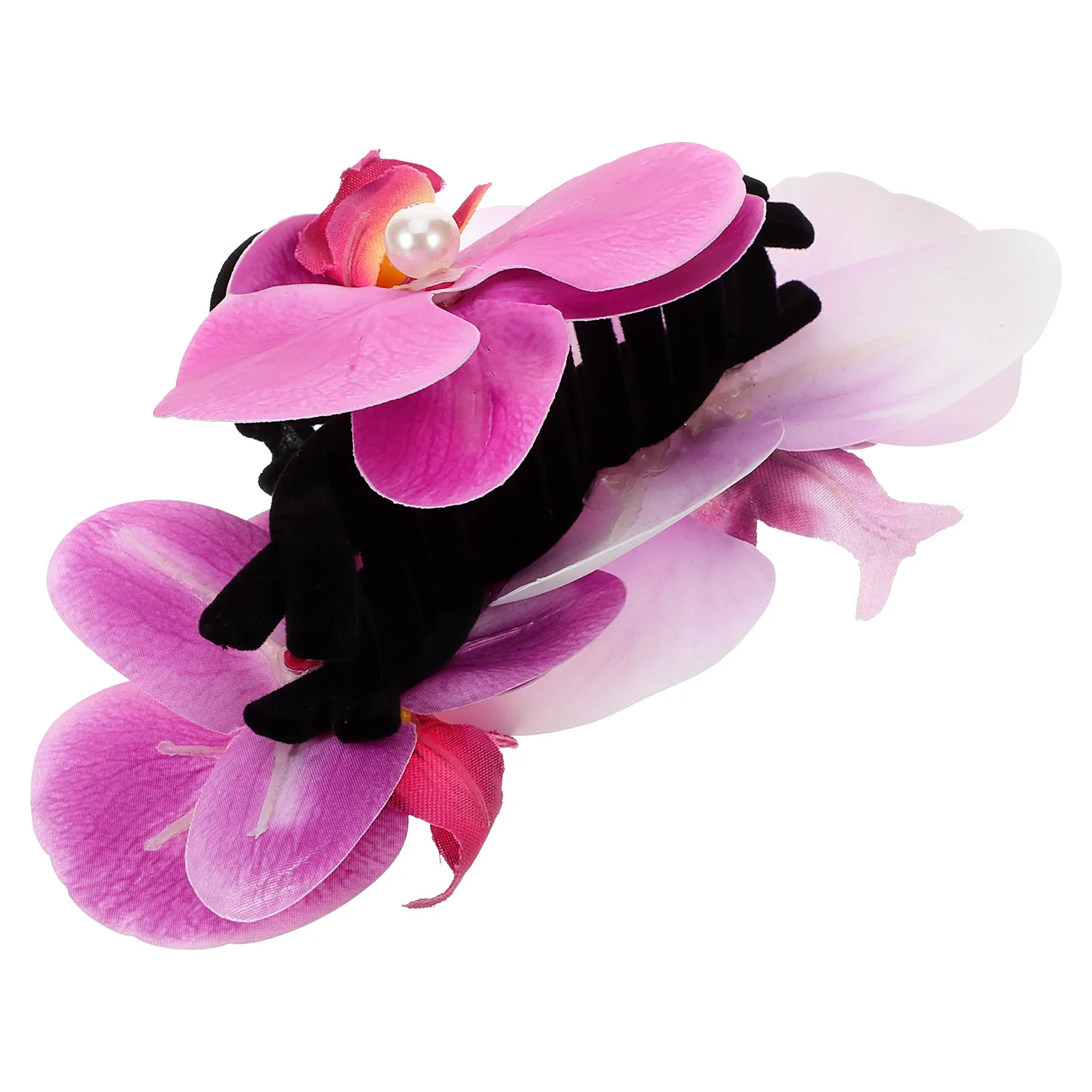 

Flower Clip Pearl-Embedded Claw Clip Elegant Floral Barrette Lightweight Hair Accessory For Women Daily Wear Flower Hair