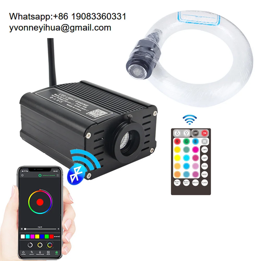 App Control 16W RGBW Fiber Optical Car Roof Top Ceiling Rolls Royce Star Lights For Car Decoration