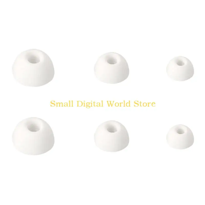 77UB Noise Reducing Daily Wear Replacement Eartips Set, Silicone L 6 Piece Pack for In-Ear Comfort, Spare Carry, and Routine Use