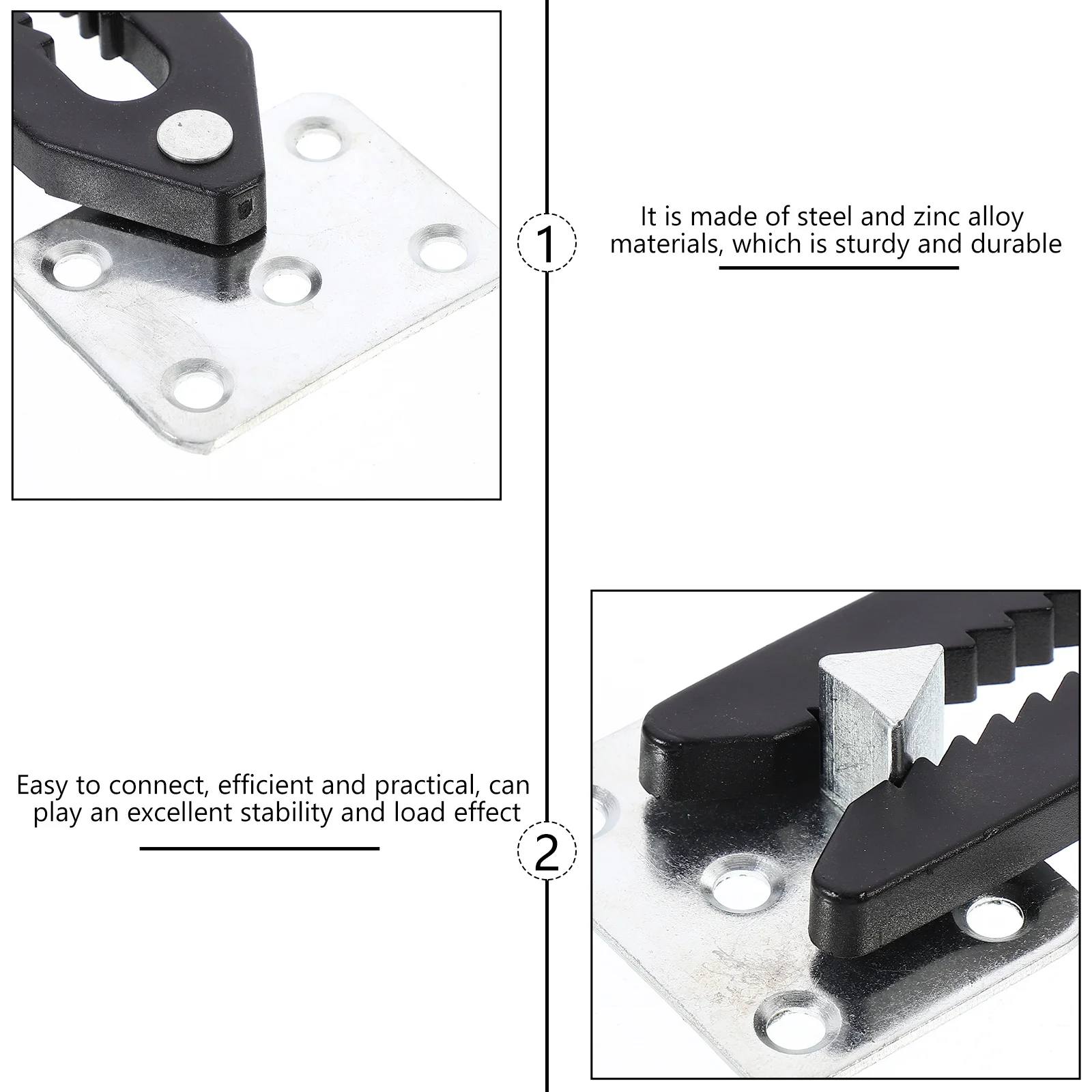 

4pcs Sofa Fixer Sectional Couch Connector Interlocking Silver Furniture Snap Accessories Sturdy Adjustable