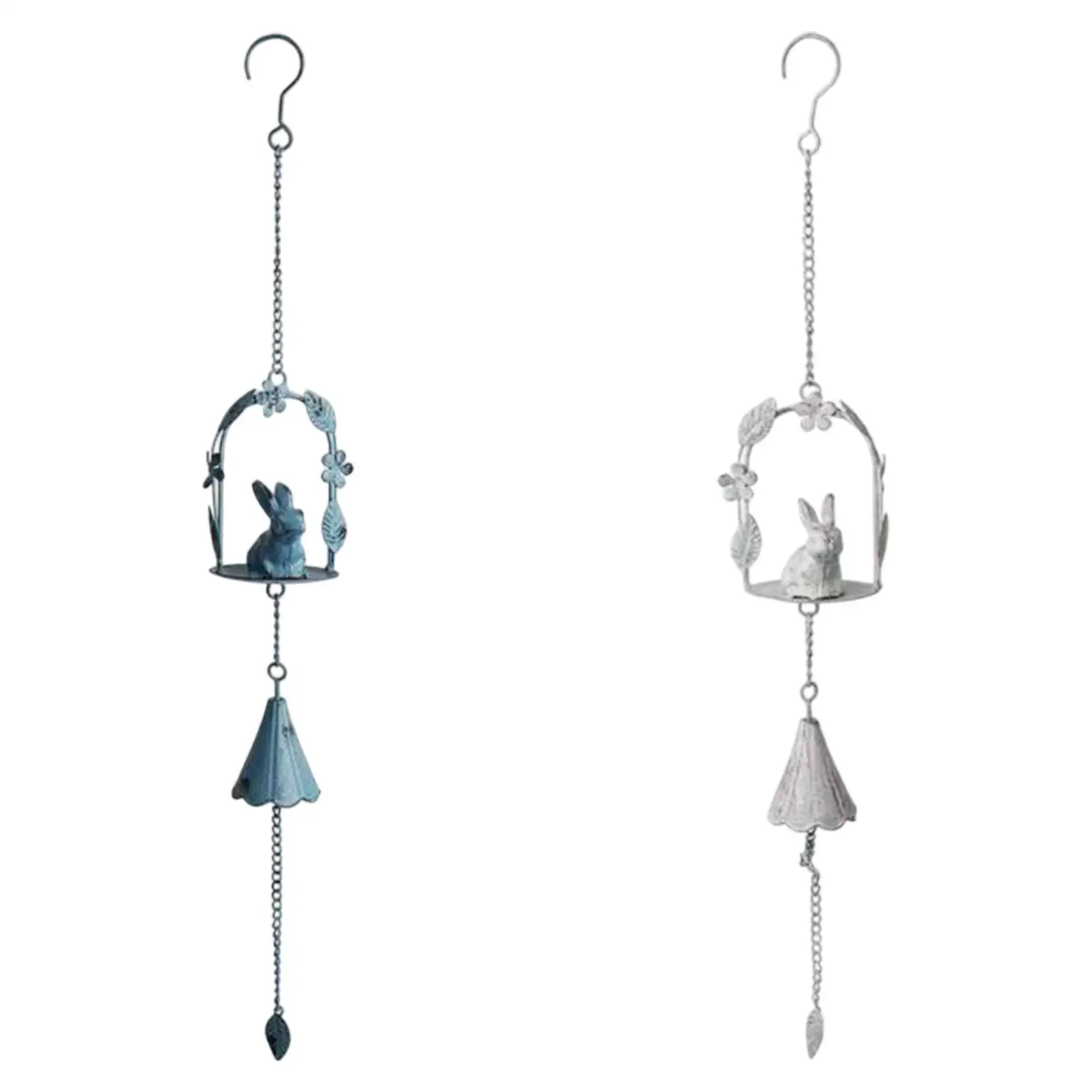 

Retro Style Bunny Windchime Garden Decor Decorative Animal Windchime Memorial Windchime for Home Outdoor Gift Courtyard Balcony
