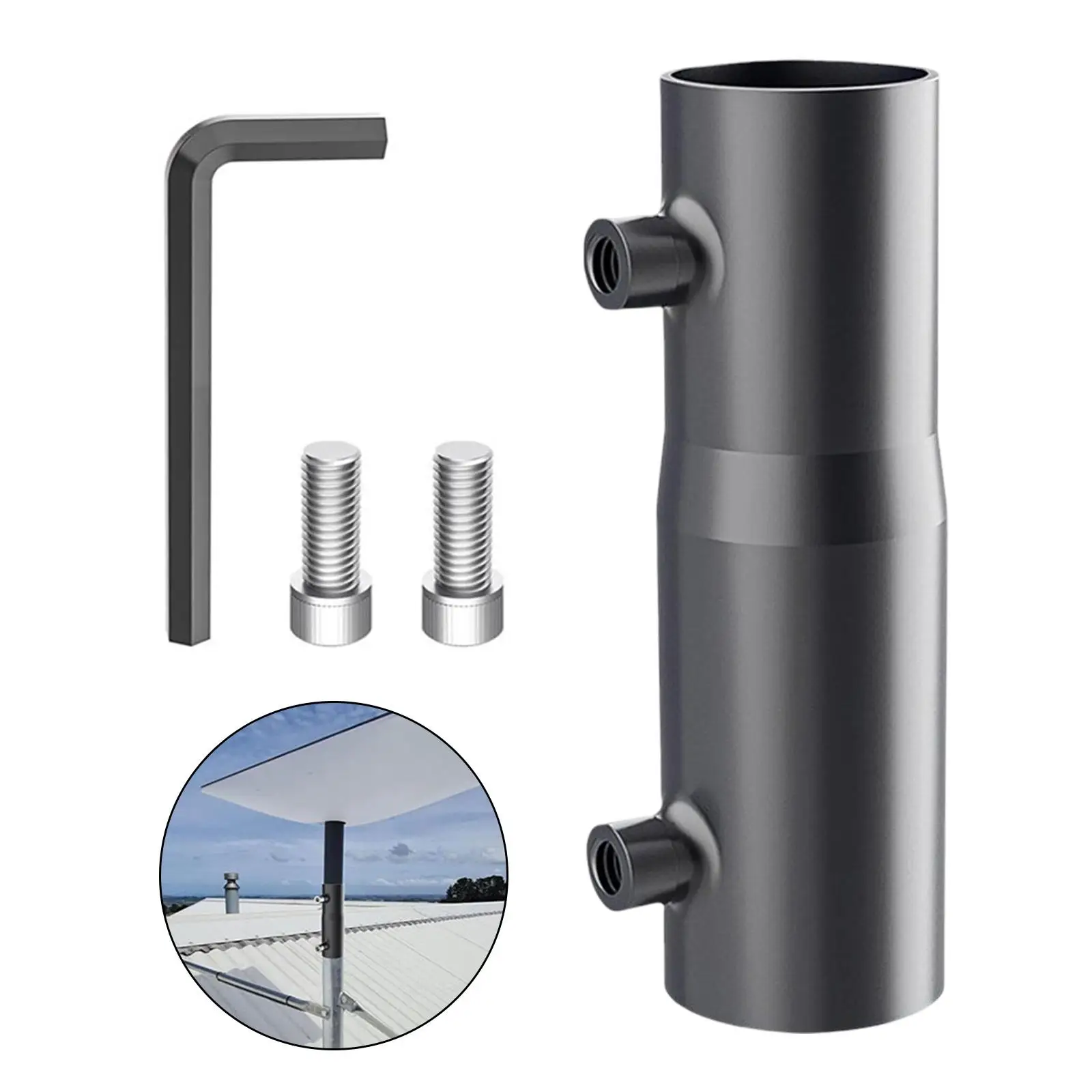 Satellite Antenna Pipe Adapter Satellite Signal Equipment Adaptor Rustproof Easy to Install Pole Mount Adaptor for V2 Gen2 Rvs