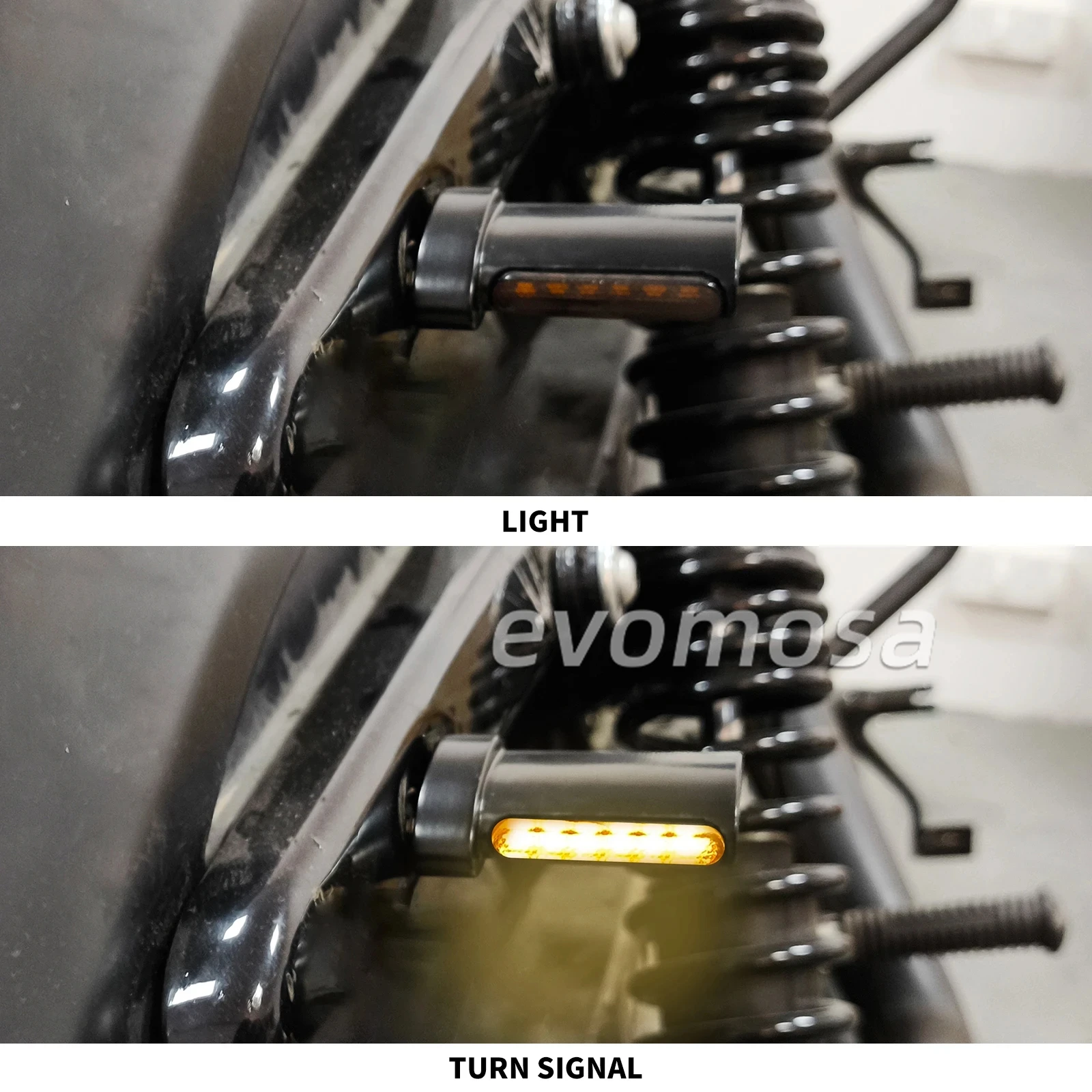 Motorcycle Rear Turn Signal Amber Mini LED Light Indicator With M6 Bolt Thread Blinker For Harley Sportster XL Iron 883 1200 72