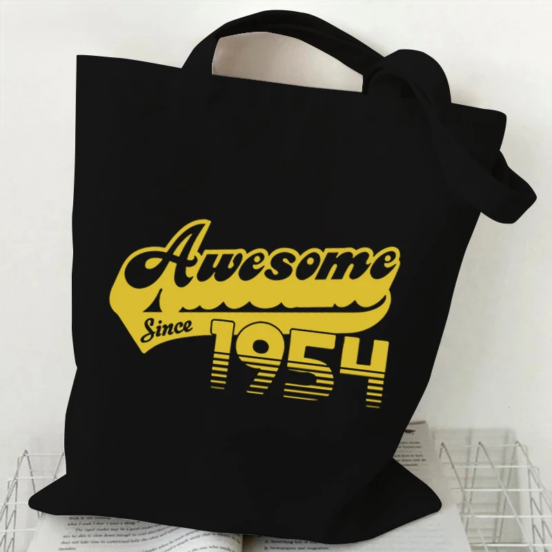 

Awesome Since 1954 Print Handbags for Women Canvas Tote Bags 1950~1959 Design Shopping Bags Reusable Womens Shoulder Handbag Bag