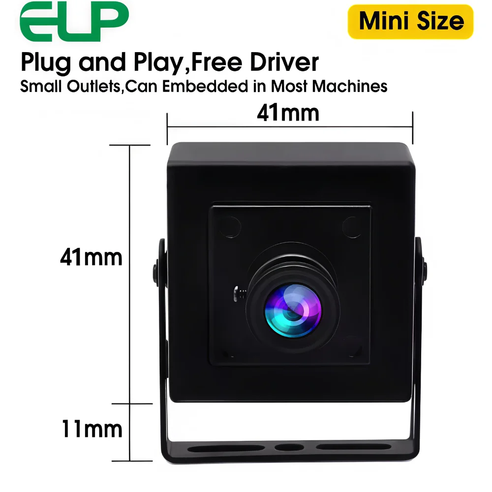 ELP 13MP USB Camera 3840×2880 IMX214 CMOS No Distortion Lens Mini UVC Camera for Passport Scanning 3D Printing