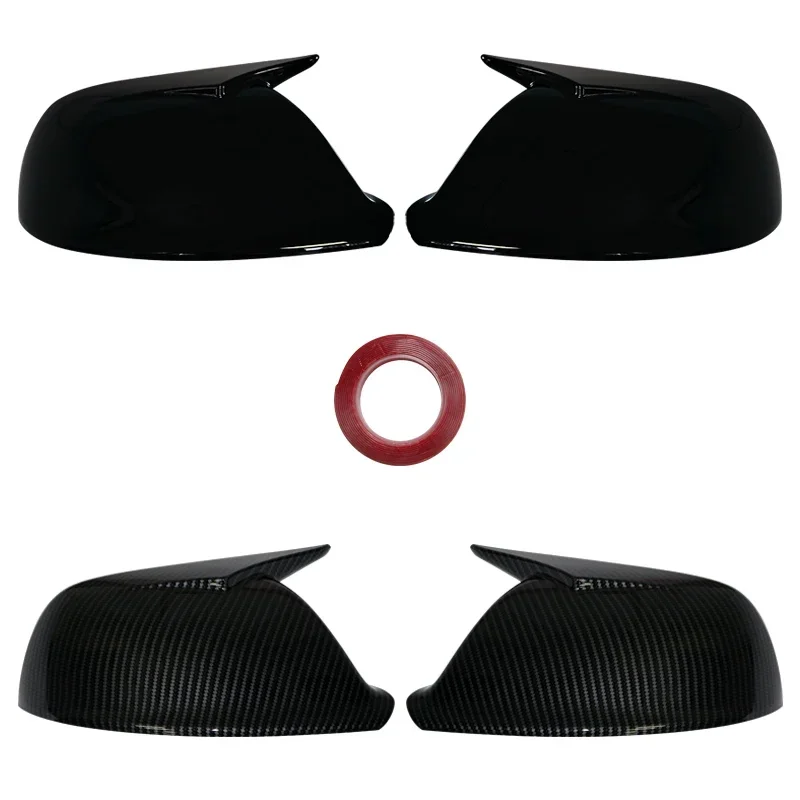  Glossy Black Side Wing Rear View Mirror Cover Case Shell Replace Caps For Audi Q5 SQ5 8R 2009-2017 Q7 4L Facelift 2010-2015