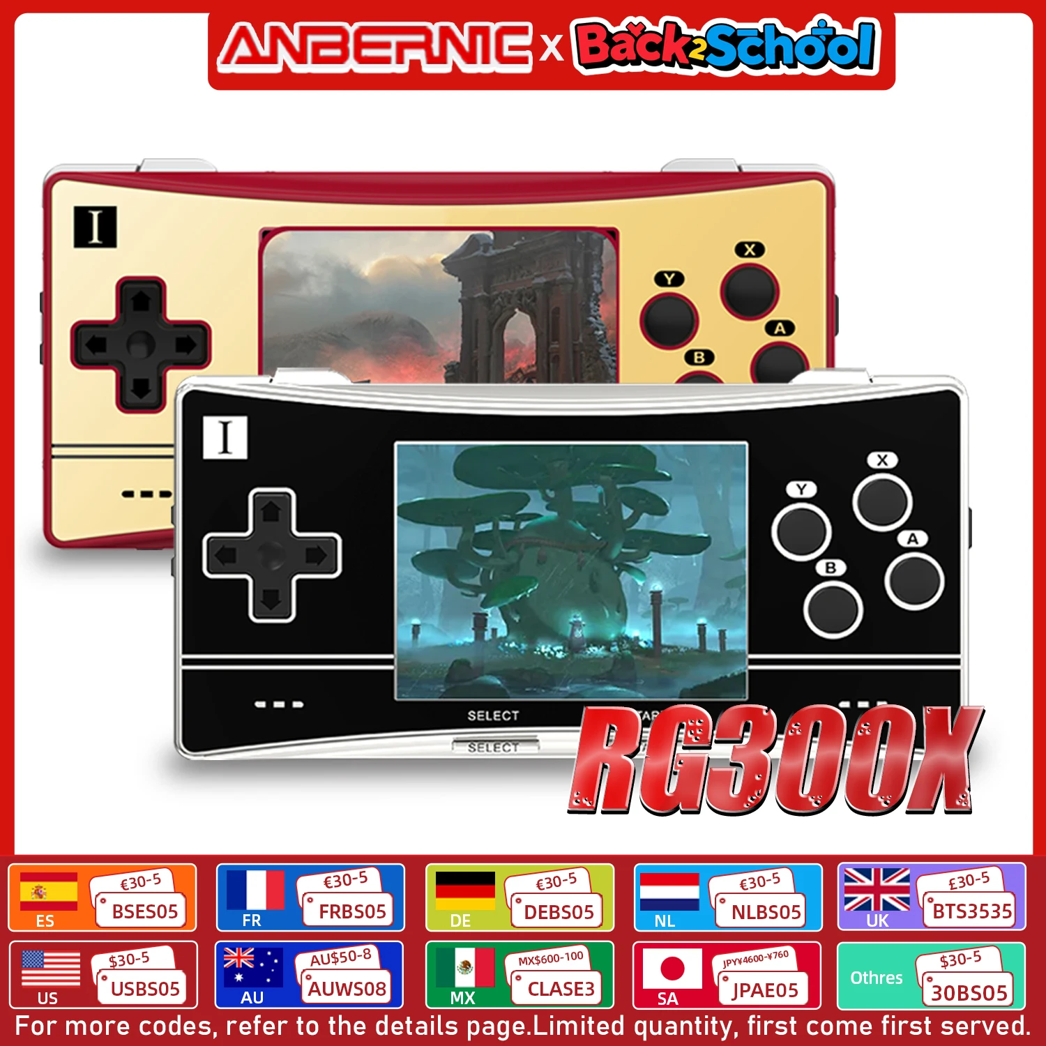 جديد Anbernic RG300X ريترو وحدة تحكم ألعاب محمولة دقيقة لعبة فيديو لاعب للألعاب دعم HD خارج بنيت في 5000 ألعاب أطفال هدية