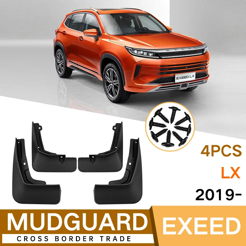 

For Exeed LX 2019-2023 black car mudguard Reduce dust Resist tire dirt car accessories tools