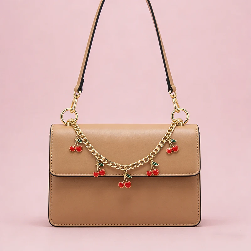 Fashion Cherry Chain For Women's Bag Decoration Chain Accessories Bag Extension Chain Bag Accessories